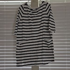 Black and White Striped Dress
